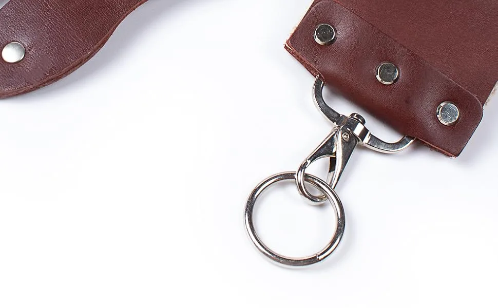 Razor Strop - Barber's Latigo Leather Straight Razor Strop. Dual Strap that will be a Great Addition for Any Straight Razor. PREMIUM LEATHER Strop for Sharpening. (Brown Personalized) - strap 2
