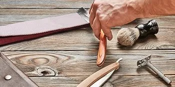 Razor Strop - Barber's Latigo Leather Straight Razor Strop. Dual Strap that will be a Great Addition for Any Straight Razor. PREMIUM LEATHER Strop for Sharpening. (Brown Personalized) - strap 5