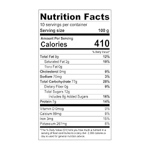 Bossen Bubble Tea Powder Mix (Matcha Green Tea) - Matcha powder nutrition fact