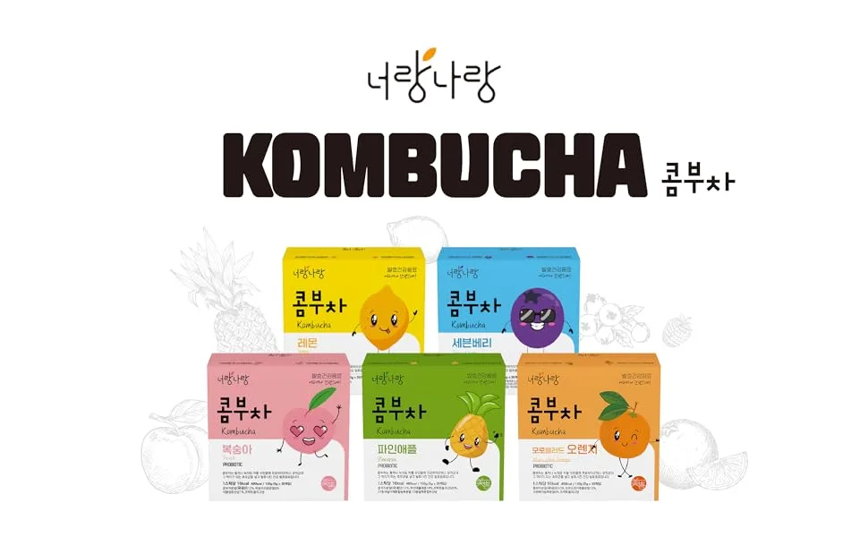 Mippeum Korean Kombucha Tea Powder, 5g x 30 sticks, 5 Flavors, 5.29oz (Pineapple) - product information 1