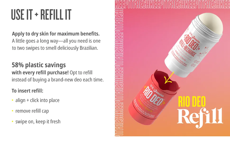 Sol de Janeiro Rio Deo Cheirosa 40 Refillable Deodorant - Use it + refill it