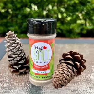 MySALT Butter Flavored Salt Substitute  100% Salt Free - Sprinkle on Popcorn, Potatoes, Fresh Corn & Vegetables - heat wave