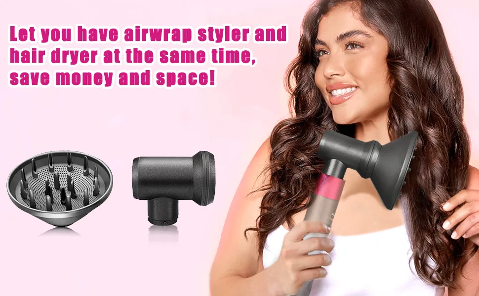 Diffuser and Adaptor for Dyson Airwrap Styler, for Airwrap Styler Converting to Hair Dryer - Diffuser And Adaptor