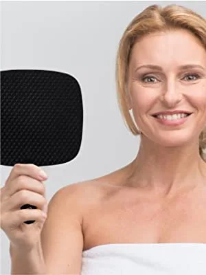 ForPro Premium Hand Mirror, Multi-Purpose Handheld Mirror with Distortion-Free Reflection, Medium, Black, 6.3 W x 9.6 L Medium (Pack of 1) - product information 2