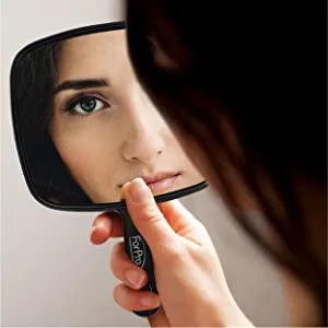 ForPro Premium Hand Mirror, Multi-Purpose Handheld Mirror with Distortion-Free Reflection, Medium, Black, 6.3 W x 9.6 L Medium (Pack of 1) - product information 5