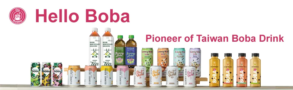 O's bubble boba Tea Kit - Instant Marbling Boba Tea Party Kit - 6 Serving Bubble Tea Kit - Instant bubble Bobba Tea Set (Shelf Stable) - Party Kit 6