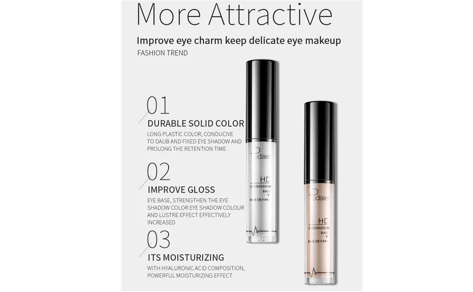 outina new 24-hour eye shadow waterproof non-removal colorful eye primer Eye Primer (01#White color) - product information 3