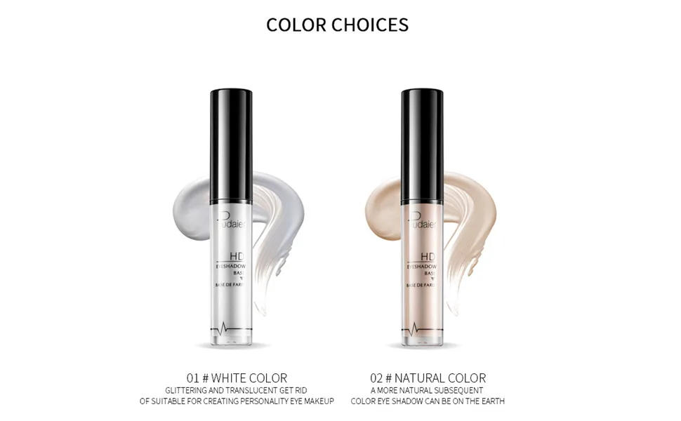 outina new 24-hour eye shadow waterproof non-removal colorful eye primer Eye Primer (01#White color) - product information 4