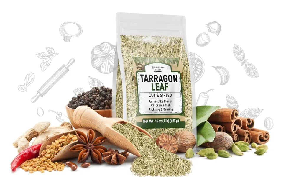 Tarragon Leaf By Unpretentious Baker, 1 lb, Cut & Sifted, Salads & Soups, Pickling & Brining 1 Pound - product information 2