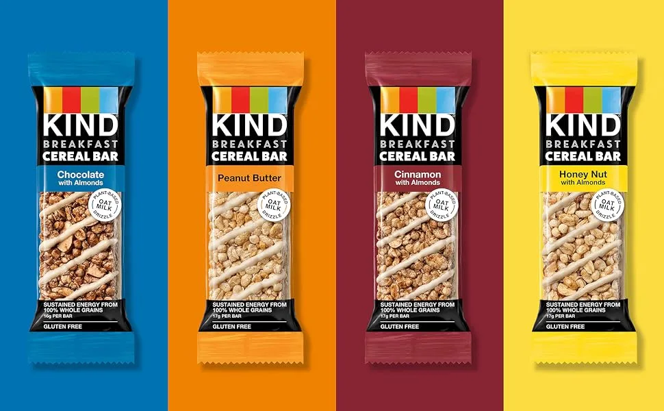 KIND Breakfast Cereal Bars, Gluten Free Snacks, Cinnamon with Almonds, 9.3oz Box (36 Bars) Cinnamon with Almonds:36 Count - cereal bar