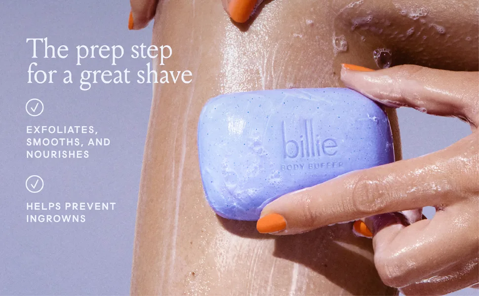 Billie Body Buffer - Pre-shave Exfoliating Bar - 3.5 oz - billie womens razor razor blade 5 blade hair removal body buffer bar pre shave exfoliating
