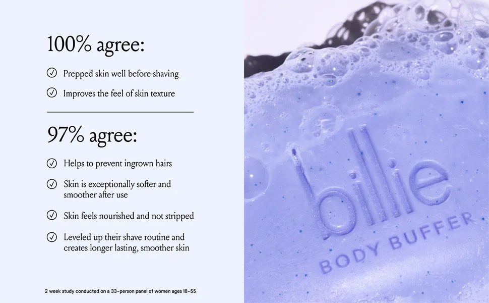 Billie Body Buffer - Pre-shave Exfoliating Bar - 3.5 oz - billie womens razor razor blade 5 blade hair removal body buffer bar pre shave exfoliating