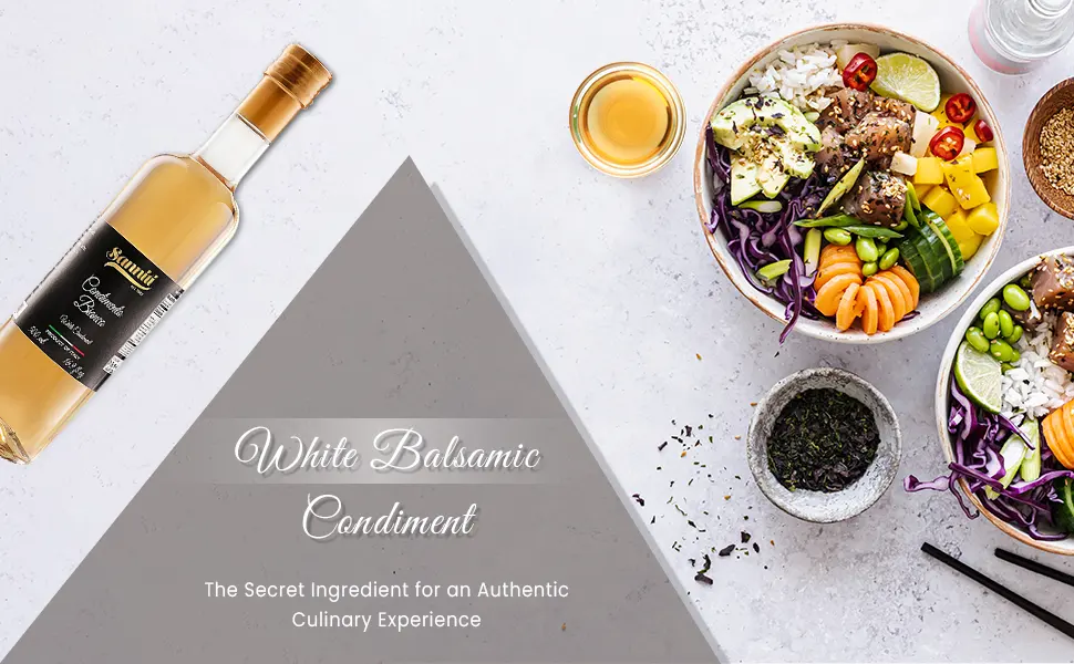 Sanniti White Balsamic Condiment Italian Condimento Bianco, 500 ml - Balsamic Condiment