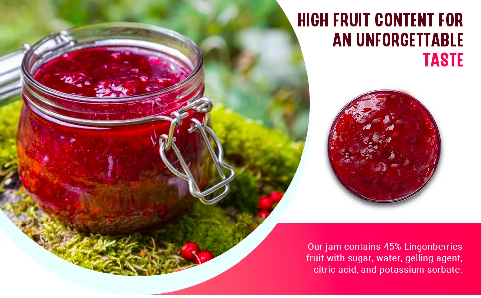 Sanniti Lingonberries Jar imported from Sweden, 14.1 Ounces - Pantry Staples