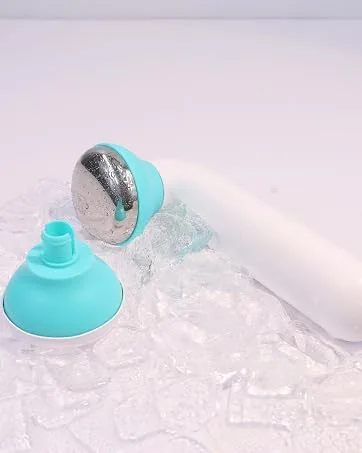 GUGUG Ice Roller, 2 Heads Facial Ice Roller, Ice Roller for Face & Eye Puffiness Relief, Ice Face Roller Massage, Skin Care Tools-Blue - facial ice roller