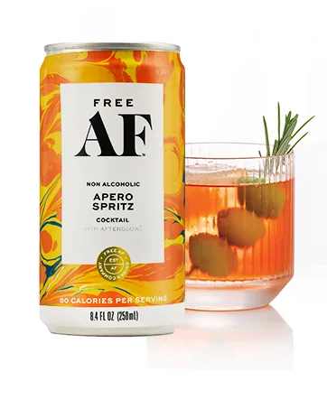 Free AF Tasting Pack | Non Alcoholic Sparkling Cocktail | Gluten Free, Low Calorie, Low Sugar | Alcohol-Free | 6 Pack | 8.4 fl oz Cans - apero spritz free af