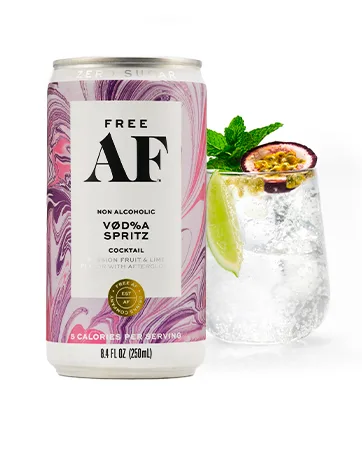 Free AF Tasting Pack | Non Alcoholic Sparkling Cocktail | Gluten Free, Low Calorie, Low Sugar | Alcohol-Free | 6 Pack | 8.4 fl oz Cans - free af non-alcoholic spirits