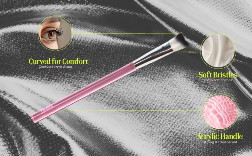 Feels Lash Cleaning Brush Eyelash Extensions Shampoo Brush Soft Curved Fluffy Cleansing Single (1 Pack) - Details of Lash brush