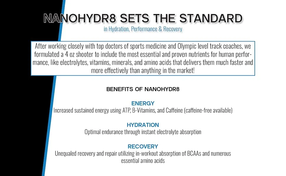 Nanohydr8 Workout Energy Drink with Nanotechnology for Fast Hydration and Electrolyte Recovery 32oz Cool Rush Grape Concentrate - energy hydration healthy supplement
