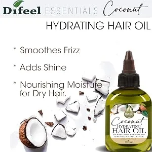 Difeel Essentials Hydrating Coconut Hair Mist 6 oz. - Coconut Oil Hair Mist - Difeel Essentials Hydrating Coconut Hair Oil