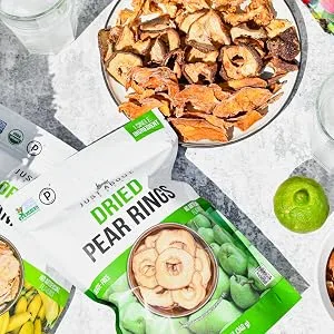 Just About Foods Dehydrated Sliced Pear 340g (12oz) - DRIED PEAR RINGS