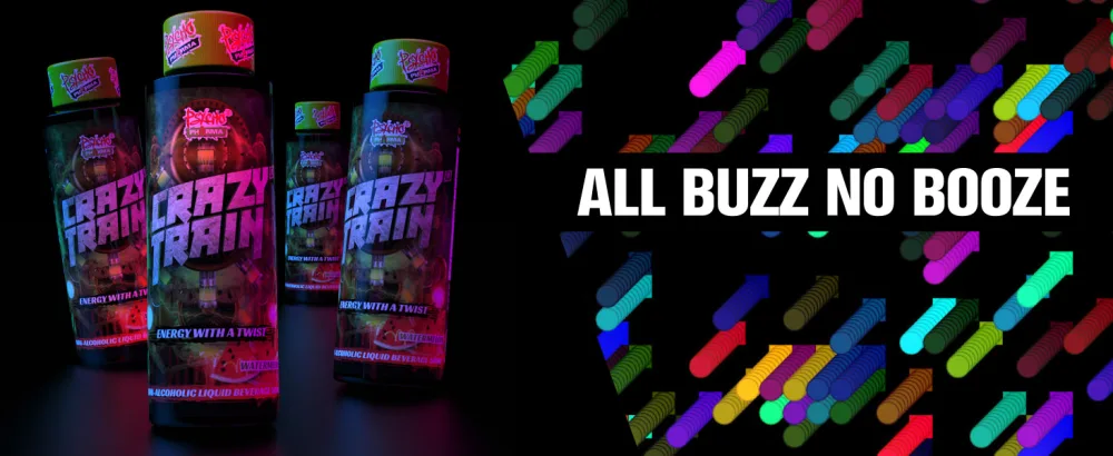 Crazy Train - Psycho Pharmas non-alcoholic energy shot  With a Twist! (4) - crazy train