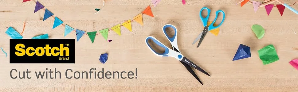 Scotch 8" Precision Scissors, Great for Everyday Use (1448) - Scotch Cut with Confidence!