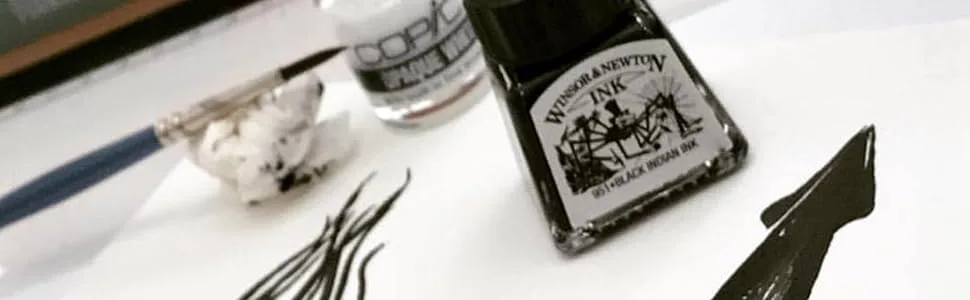 Winsor & Newton Drawing Ink, 14ml Bottle, Black Indian 14ml Bottle Black Indian - product information 7