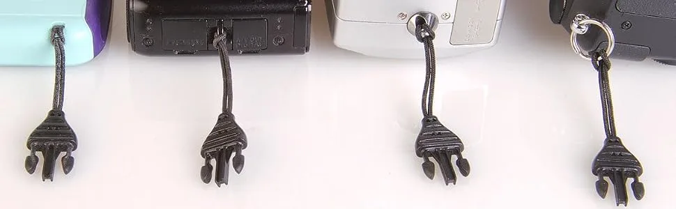 OP/TECH USA 1301082 Mini QD Loops - 1.5mm - System Connectors , Black One Size Mini Qd Loops - Recommended Connection Types for direct attachment with the Mini QD Loop to small compact cameras