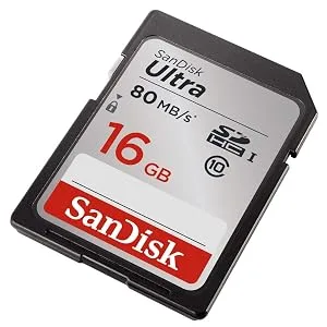 SanDisk Ultra 16GB Class 10 SDHC UHS-I Memory Card up to 80MB/s (SDSDUNC-016G-GN6IN) 16GB Card - product information 1