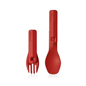 humangear GoBites Uno Portable Silverware Utensils Camping Gear Accessories Kitchen Equipment for Cooking or Lunchbox, 1-Pack Gray - The Click
