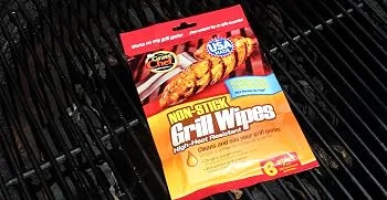 Grate Chef Non-Stick Disposable Grill Wipes, 6 Count one - grill marks, grill grate