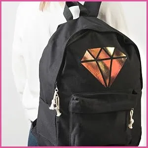 LaurDIY Pins & Patches-Vintage Rebel, Pink - painted backpack