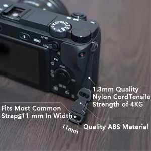VKO Quick Release Camera Strap QD Loops Connector Adapter Compatible with Sony Canon Nikon Fujifilm Point-and-Shoot Small Mirrorless Cameras Strap Eyelet Sling Belt - camera strap connector