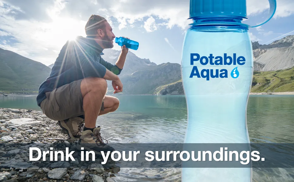 Potable Aqua Water Purification Tablets with PA Plus, Portable and Effective Water Purification Solution for Camping, Hiking, Emergencies, Natural Disasters and International Travel, Two 50ct Bottles - Potable Aqua, water purification, purification tablets, camping water purification and emergencies
