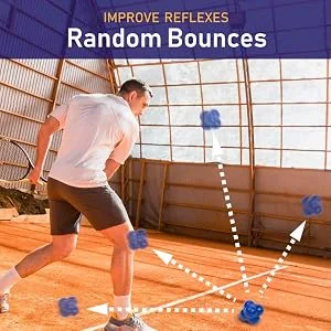 Juvale Rubber Reaction Bounce Balls for Coordination Agility Speed Reflex Training (2 Pack) - reaction ball