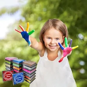 Lsushine Craft Ink Pad Stamps Partner Diy Color,20 Colors Rainbow Finger Ink pad for kids (pack of 20) - product information 4