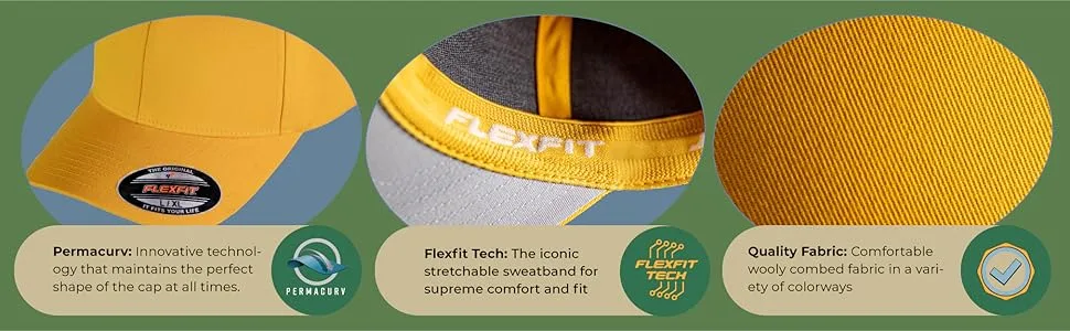 Flexfit Men's Athletic Baseball Fitted Cap Large-X-Large Black - 6277