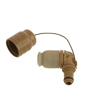 SOURCE Outdoor Helix Valve Kit - High-Flow Helix Bite Valve For Full Flow with Just a Soft Bite - Easy connection via QMT Quick Connect Mechanism - Dirt Shield Protects from Dust and Pollution, Coyote - Will not leak even under pressure or with prolonged use