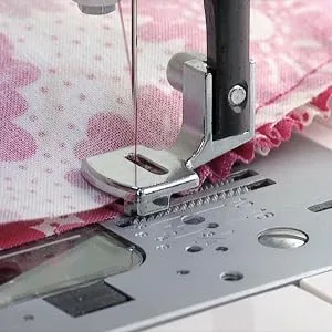 SINGER | Gathering Presser Foot for Low-Shank Sewing Machines, Simutaneously Trims & Hems Edges, Zig-Zag and Over-Edge Stitches - Sewing Made Easy - product information 4