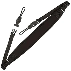 OP/TECH USA Super Classic Strap - UNI Loop - Padded Neoprene Neck Strap with Control-Stretch System and Quick Disconnects (Black) Black Uni-loop Strap - Super Classic Strap Uni - Loop
