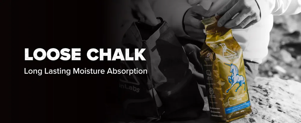 Friction Labs Premium Sports Chalk for Rock Climbing, Weight Lifting, Gymnastics, Tennis & More - Long Lasting Grip, Healthier Skin, Better Overall Performance - Endorsed by 100+ Pro Athletes 5 oz Fine Texture - Unicorn Dust - Loose Chalk