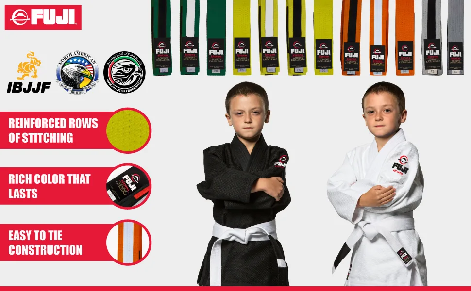 FUJI Boys' Belt C3 Grey/Black - FUJI