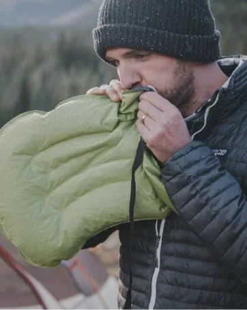 TREKOLOGY Aluft 1.0 Comfy Inflatable Camping & Backpacking Pillow - Perfect for Sleeping, Air Travel, Beach Green. - product1