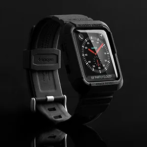 Spigen Rugged Armor Pro Designed for Apple Watch Band with Case for 38mm Series 3/2/1/Original (2015) - Black - id 1