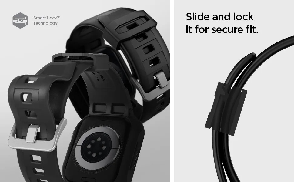 Spigen Rugged Armor Pro Designed for Apple Watch Band with Case for 38mm Series 3/2/1/Original (2015) - Black - product information 7
