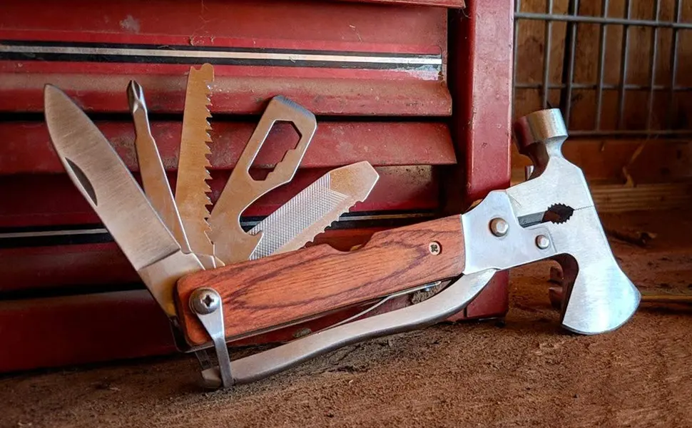 Stansport Emergency Camper's Multi-Tool, One Size (8575) - camping multitool hiking survival tool