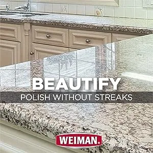 Weiman Granite Cleaner Wipes - 30 Count and Microfiber Cloth - Enhances Natural Color in Granite Quartz Marble Soap Stone Counter Top Floor - Packaging May Vary - Beautify