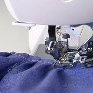 SINGER | Ruffler Attachment Presser Foot, Perfectly Spaced Pleats / Gathers, Easily Adjust Closeness & Depth, Light to Medium Fabrics - Sewing Made Easy, Silver - product information 2