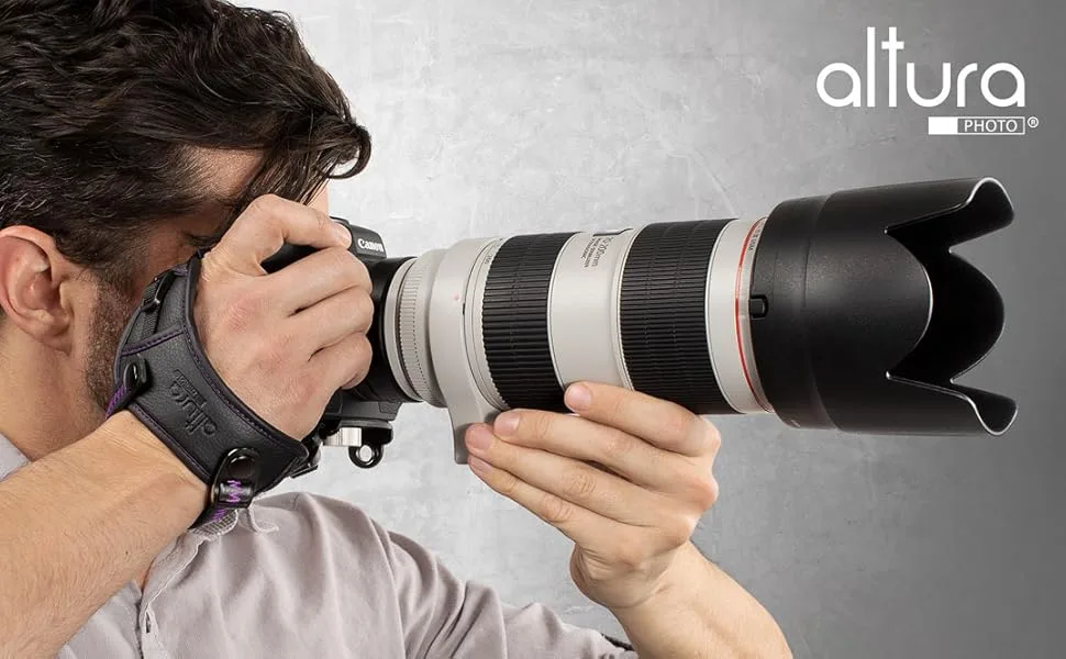 Altura Photo Camera Hand Strap - Rapid Fire Secure Camera Grip, Padded Camera Wrist Strap for DSLR and Mirrorless Cameras - Camera Straps for Photographers Compatible W/Camera Neck Strap - Camera Hand Strap